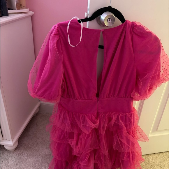 Lulu's Pink Ruffled Mini Dress - Picture 2 of 2